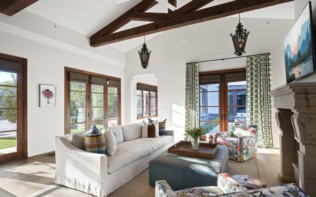 Bright luxury living room in a Paradise Valley, Arizona home, representing family-friendly luxury real estate near top Scottsdale and Arcadia schools